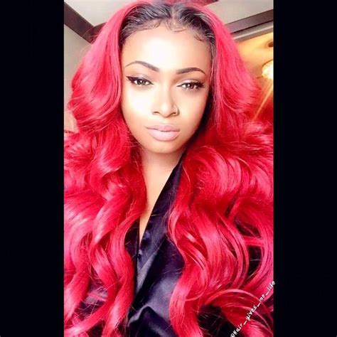 Red heads have more fun! Hair Specs 18" frontal w/ 22,2-24,2-26 straight from @kendrasboutique 💁 ...