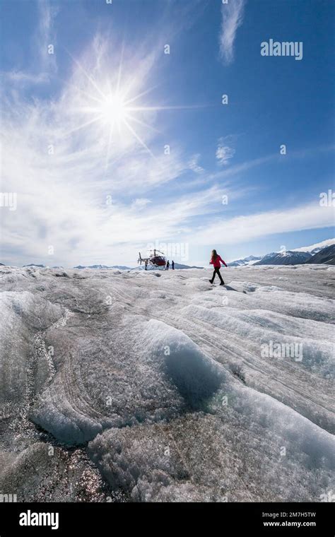 West Fork Glacier Helicopter Tours Denali Alaska Photography Stock ...