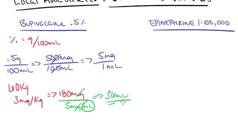 Local Anesthetic and Epinephrine Dilution - YouTube