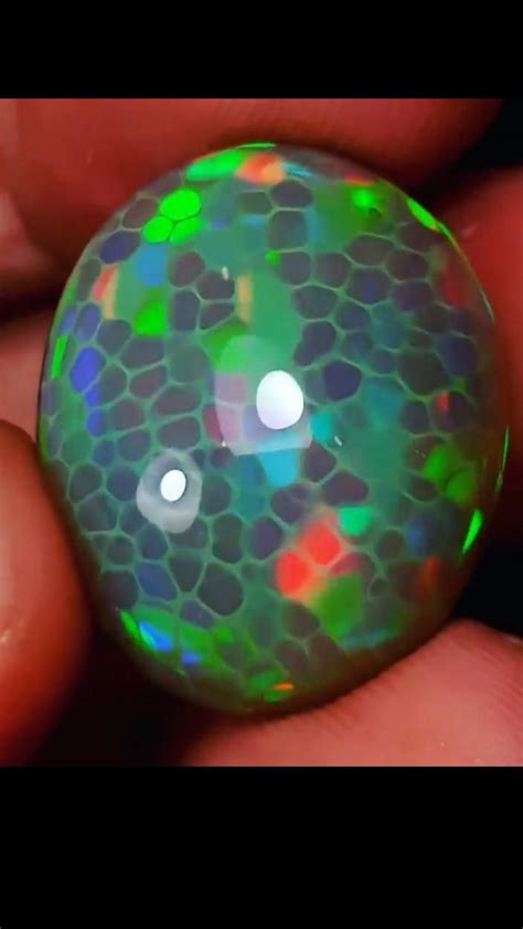 Natural opal harlequin honeycomb full color 🌈🌈🌈 😍😘 | Opal, Raw ...