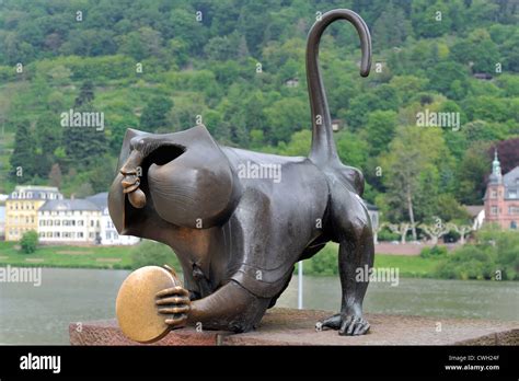 Heidelberg Bridge Monkey Stock Photo - Alamy