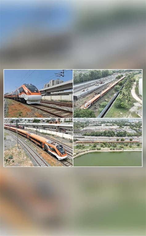 Pics show new orange-grey coloured Vande Bharat train on tracks in Chennai