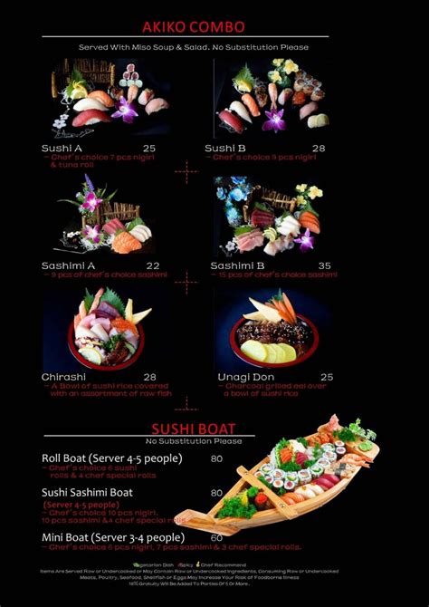 Menu | Akiko Sushi