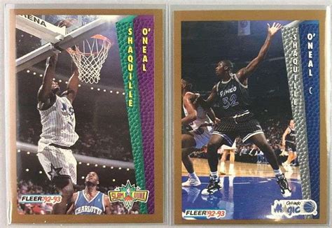 Lot of 2 1992 Fleer Shaquille O'Neal Rookie Cards - Matthew Bullock Auctioneers