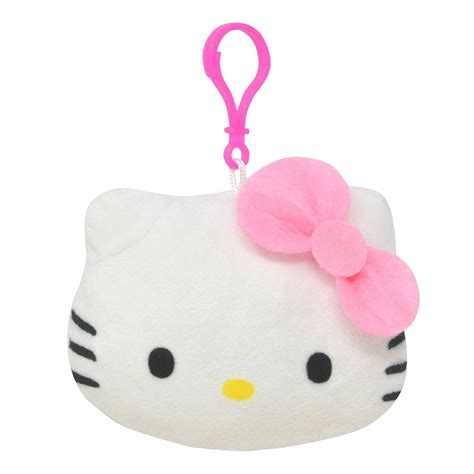 Hello Kitty Clip - 4" Pink Plush Head Zipper Pull - Walmart.com