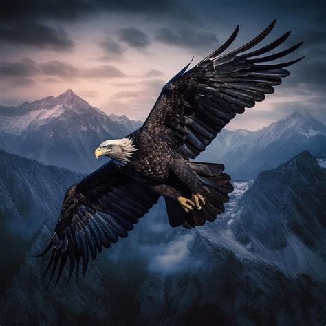 Premium AI Image | A majestic eagle flying in the sky