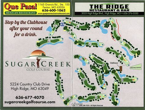 Scorecard - Sugar Creek Golf Course