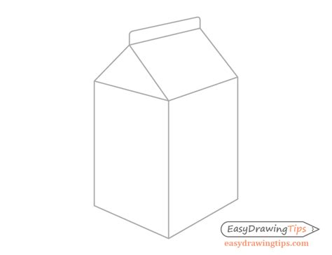 How to Draw a Milk Carton Step by Step - EasyDrawingTips