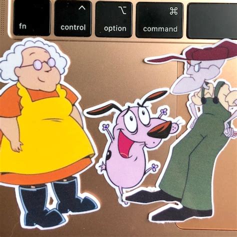 Courage the Cowardly Dog Stickers. 12 Pack of Stickers. - Etsy