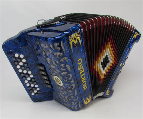 Norteño Brand Accordion 5 Registers Blue - Gabbanelli Accordions