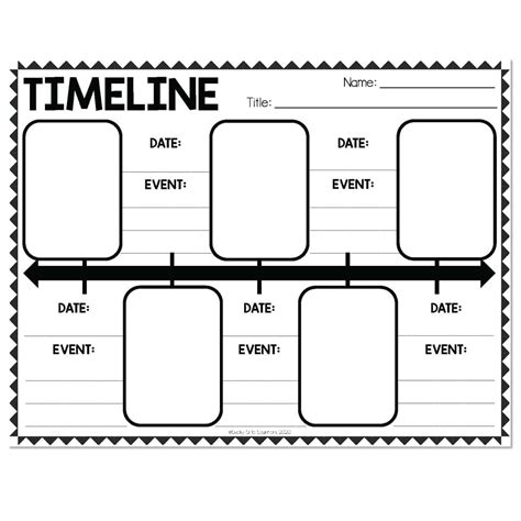 Lucky Little Toolkit - Literacy - Reading Graphic Organizers - Timeline - Lucky Little Learners