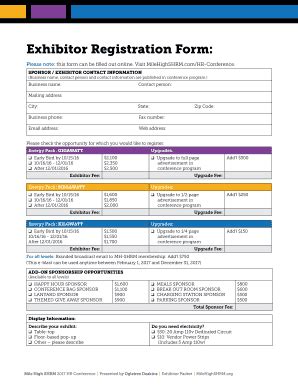 Fillable Online Exhibitor Registration Form: Fax Email Print - pdfFiller