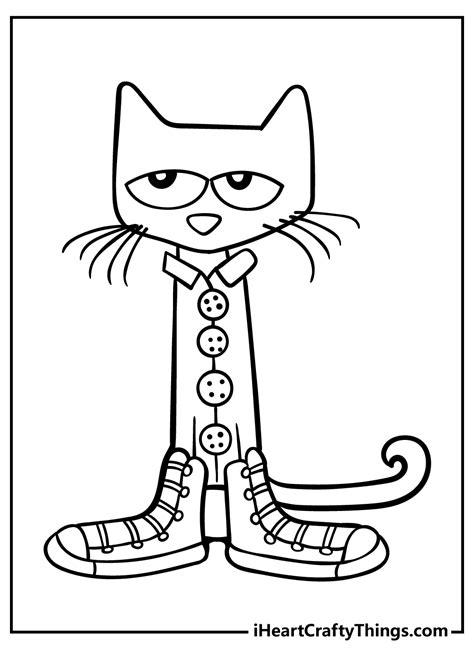 Pete The Cat Clipart Black And White