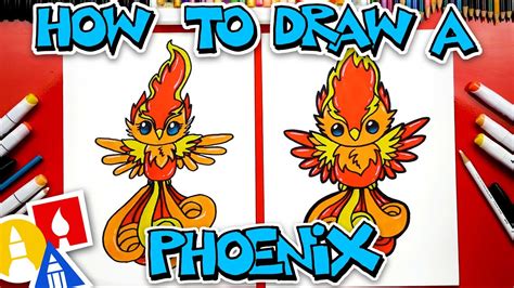 How To Draw A Cute Phoenix - YouTube