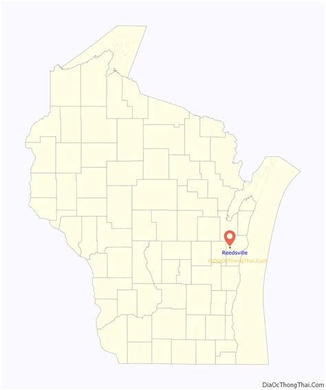 Map of Reedsville village, Wisconsin - Thong Thai Real