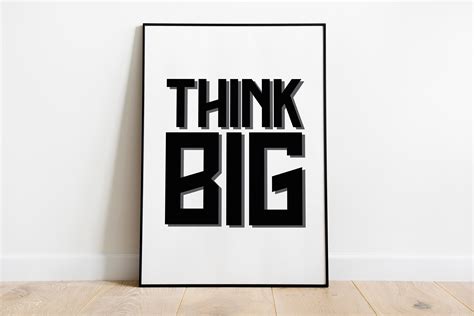 Think Big Poster, Motivational Print - Etsy