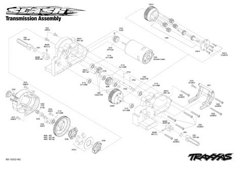 Exploded view: Traxxas Slash 2WD 1:10 - Transmission | Astra