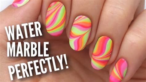 Water Marble Your Nails Perfectly! - YouTube