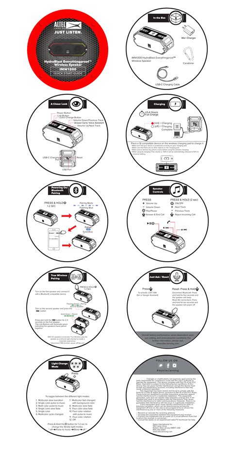 IMW1300 HydraBlast Everythingproof Wireless Speaker Quick Start Guide