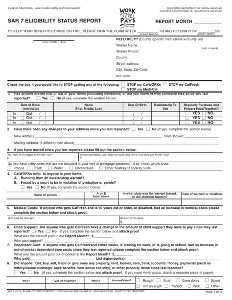 Form SAR7 - Fill Out, Sign Online and Download Fillable PDF, California | Templateroller