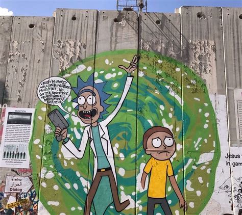 Graffiti Artist Paints Rick And Morty On West Bank Wall – The Forward