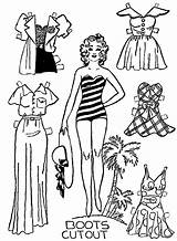 Vintage Paper Dolls Free Printable Coloring sketch template