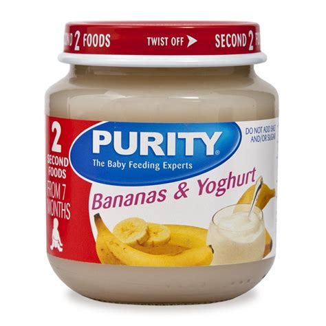 Purity Bananas & Yoghurt Baby Food 125ml | Woolworths.co.za