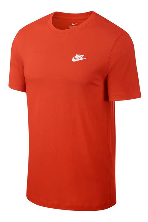 Nike, Tricou cu decolteu la baza gatului si logo brodat Sportswear Club ...