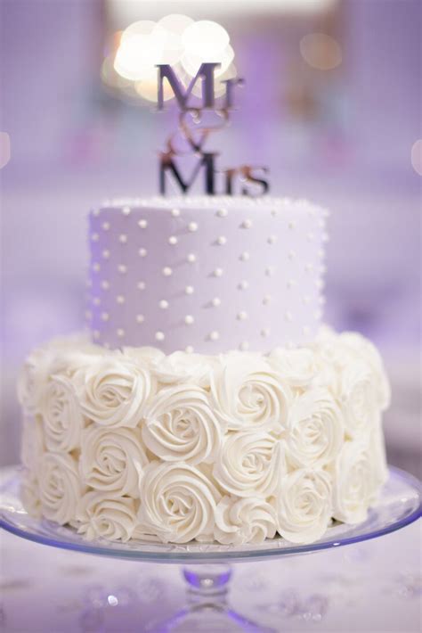 Lavender and White Wedding Cake