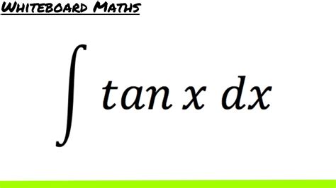 Integral of tan x - YouTube