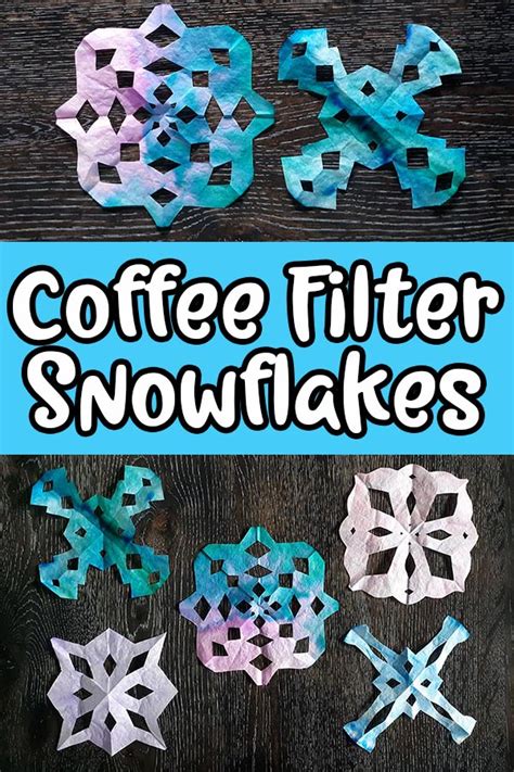 Coffee Filter Snowflake Craft for Kids