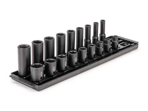 3/8 Inch Drive 6-Point Impact Socket Set, 18-Piece | TEKTON | SID91208