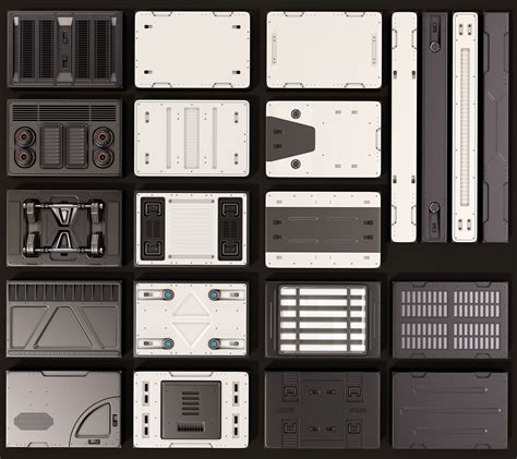 Sci Fi Panels KitBash | 3D model | Como pendurar quadros, Esculturas de ...