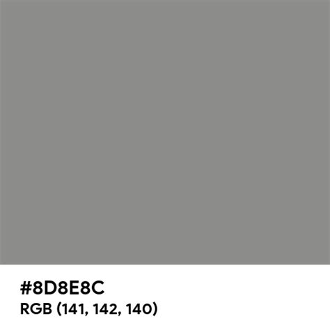 Nickel color hex code is #8D8E8C