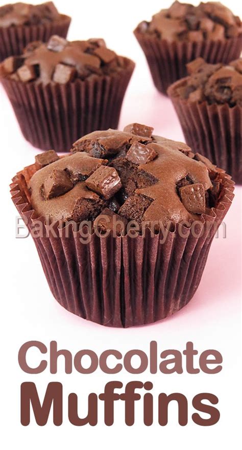 Double Chocolate Muffins - Baking Cherry