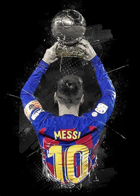 Lionel Messi Ballon d'Or Paintings Art | Lionel messi posters, Lionel ...