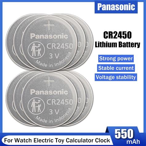 1-10pcs Panasonic Cr2450 5029lc Dl2450 Br2450 Ecr2450 3v Lithium ...