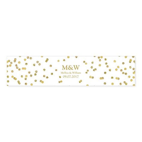 Gold Glitter Confetti Monogram Wedding Napkin Ring | Zazzle.com