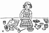 Free Baking Coloring Pages sketch template