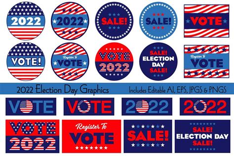 2022 Election Day Graphics By Melissa Held Designs | TheHungryJPEG