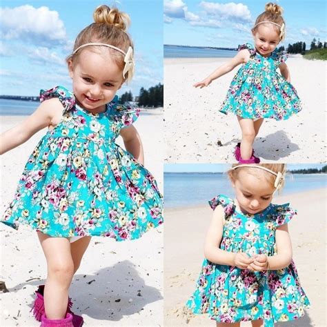 Meihuida - Cute Toddler Baby Girl Summer Ruffle Floral Dress Sundress ...