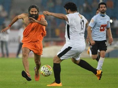 Baba Ramdev, Dhoti-Clad, Shows Football Skills at Celebrity Match | Football News