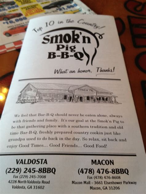 Smokin' Pig BBQ - Valdosta, GA. We went there after I pinned this. The meat was really good ...