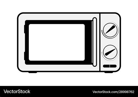 Home appliances simple drawing microwave oven Vector Image