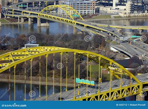 Pittsburgh Bridges stock photo. Image of clouds, tower - 443712