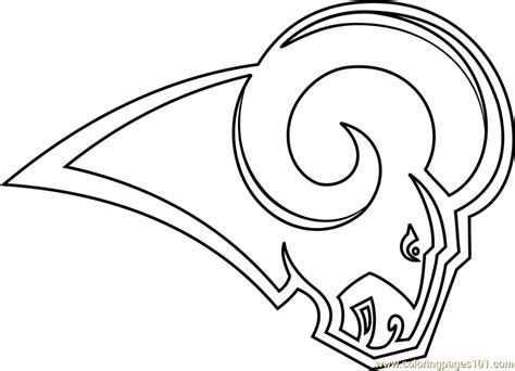 Los Angeles Rams Logo Coloring Page for Kids - Free NFL Printable ...