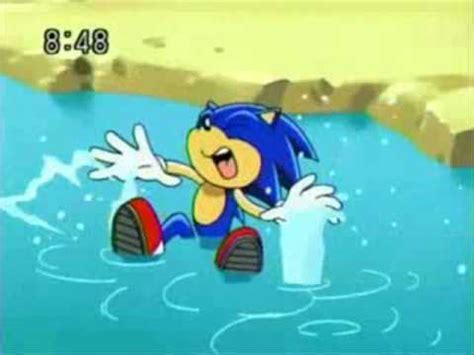 Sonic's fear of water - YouTube