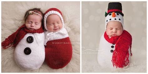 These 17 Newborn Babies Wearing Knitted Christmas Outfits Will Fill ...