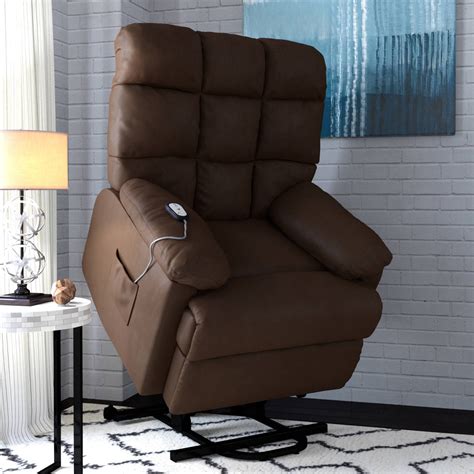 Homesvale Microfiber Wall Hugger Recliner with Power Lift Chair, Brown - Walmart.com - Walmart.com