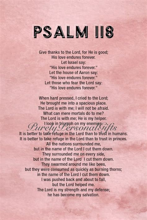 Psalm 118 Digital Download Instant Download Psalm 118 Bible | Etsy